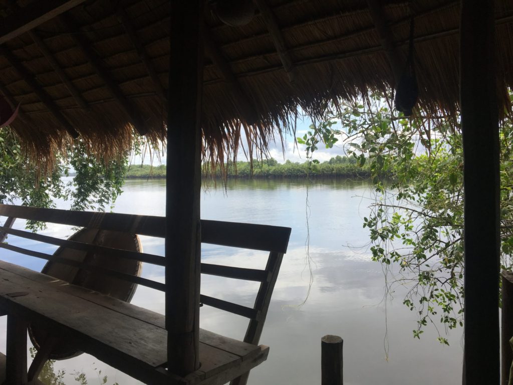 banteay srey project kampot view onto river backpacking cambodia