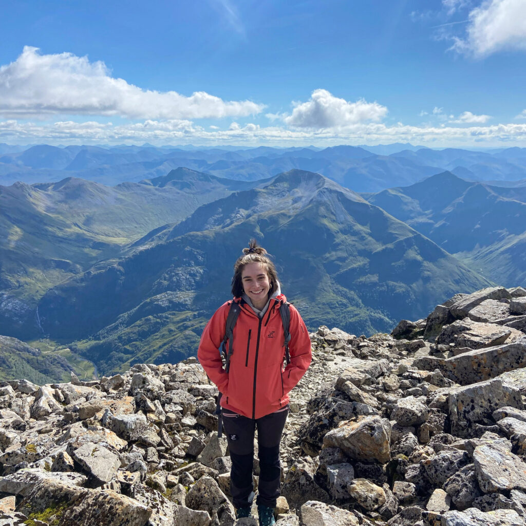 girl summit of Ben Nevis fort William scotland