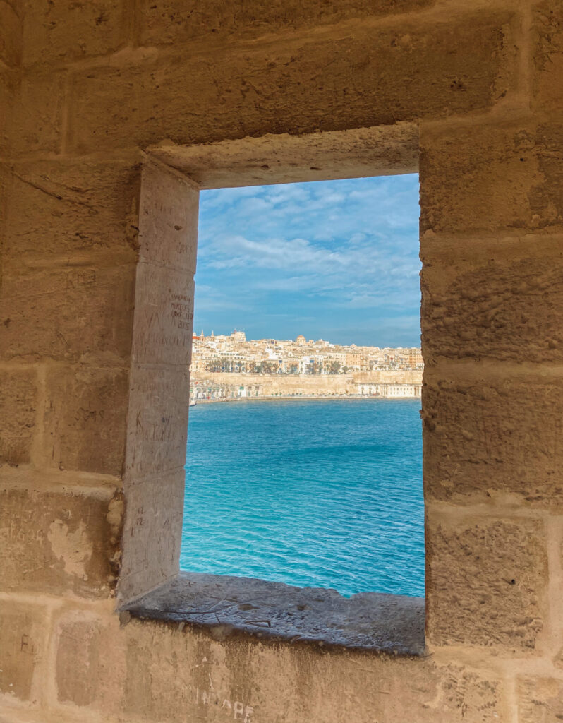 view of valletta grand harbour malta in January